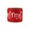 LaRibbons 4" Wired Ribbon | Merry Christmas Embroidered on Red Canvas w/ Tissue Backing | 5 Yard Roll